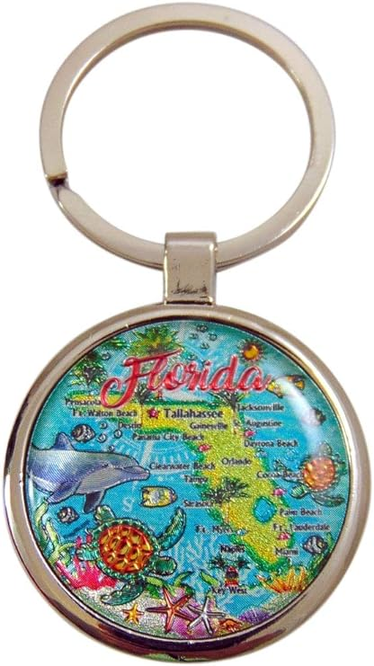 florida map keychain