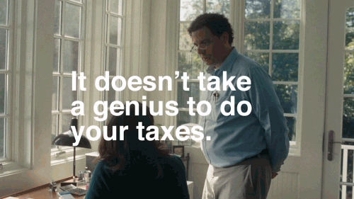 a man talking about how easy it is to do taxes