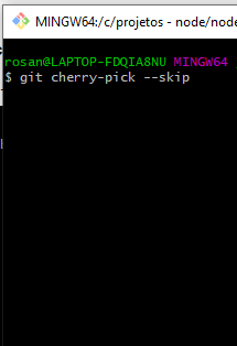 Comando --skip git cherry pick