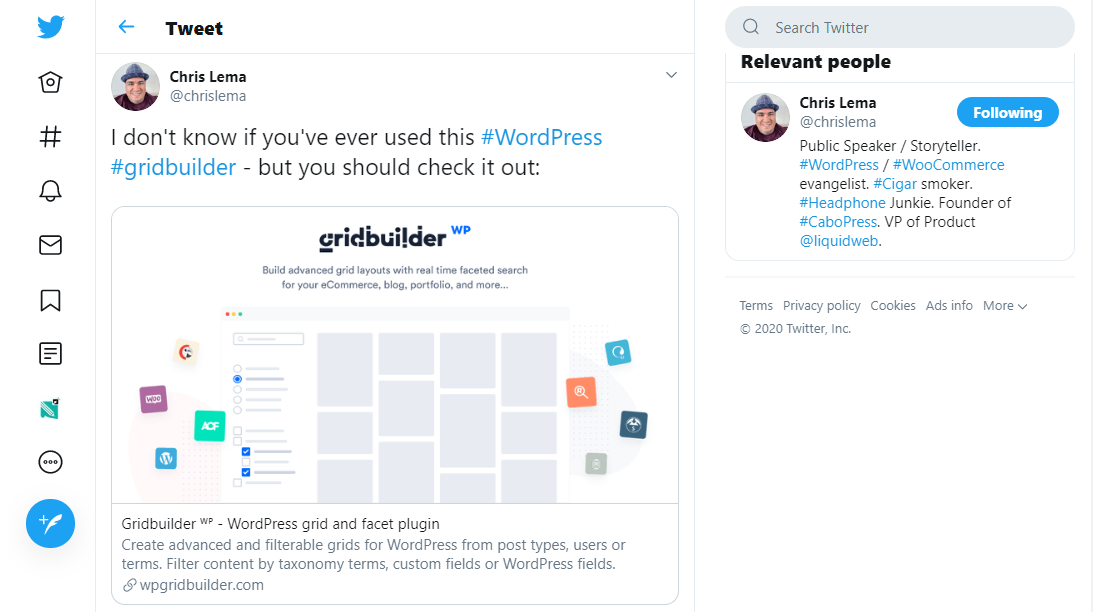 chris lema elogia gridbuilder wp