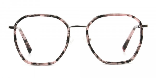 Geometric tortoiseshell glasses