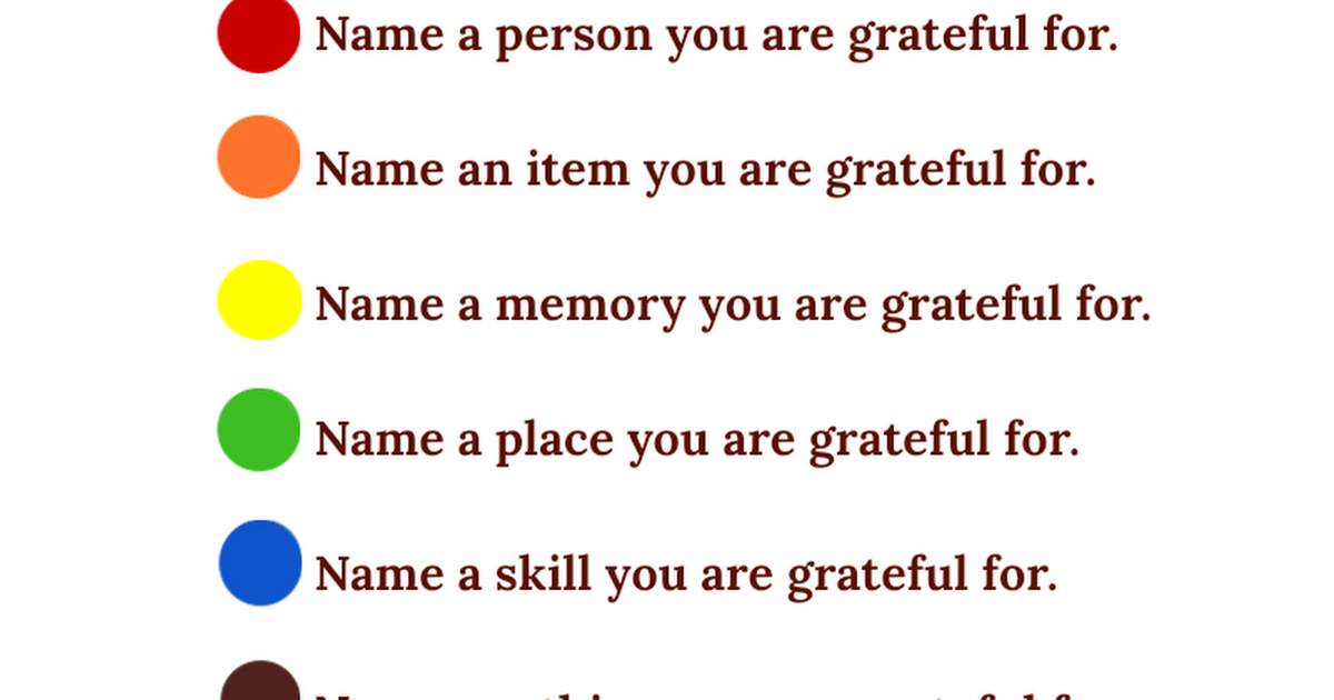 Gratitude Game