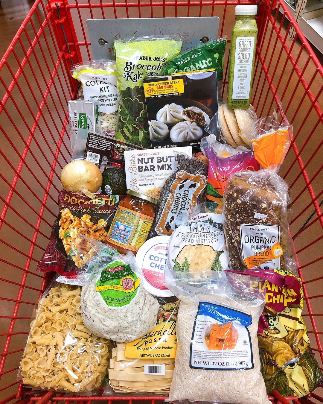 Groceries in a trolley