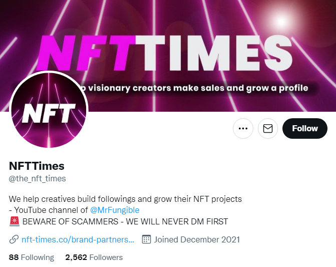 7. NFT Times (@the_nft_times)