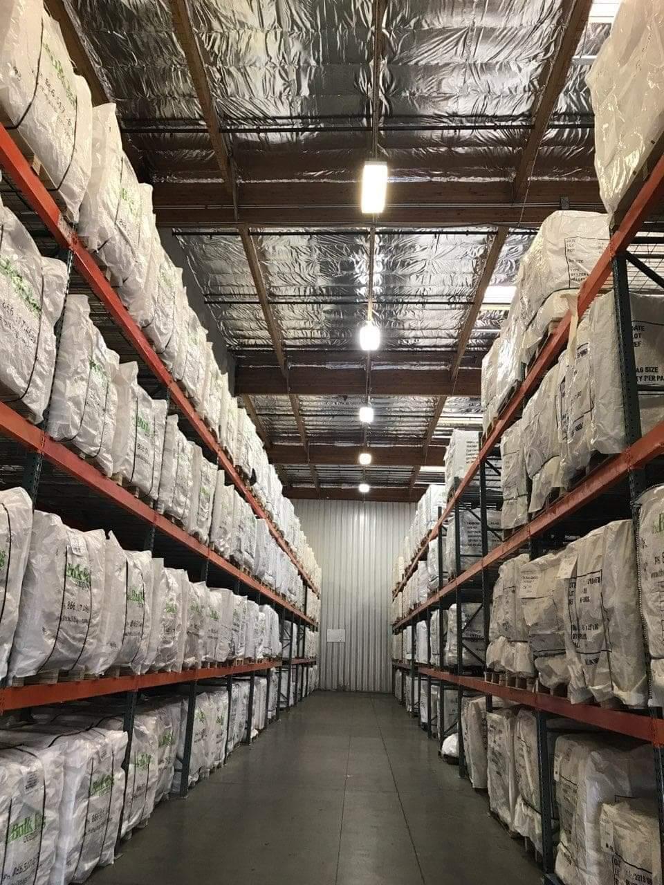 big bags in racking shelves