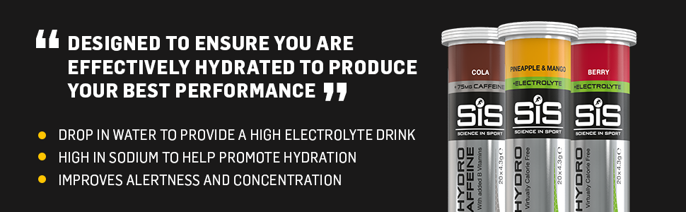 Hydro Tablets Designed to ensure you are effectively hydrated to produce your best