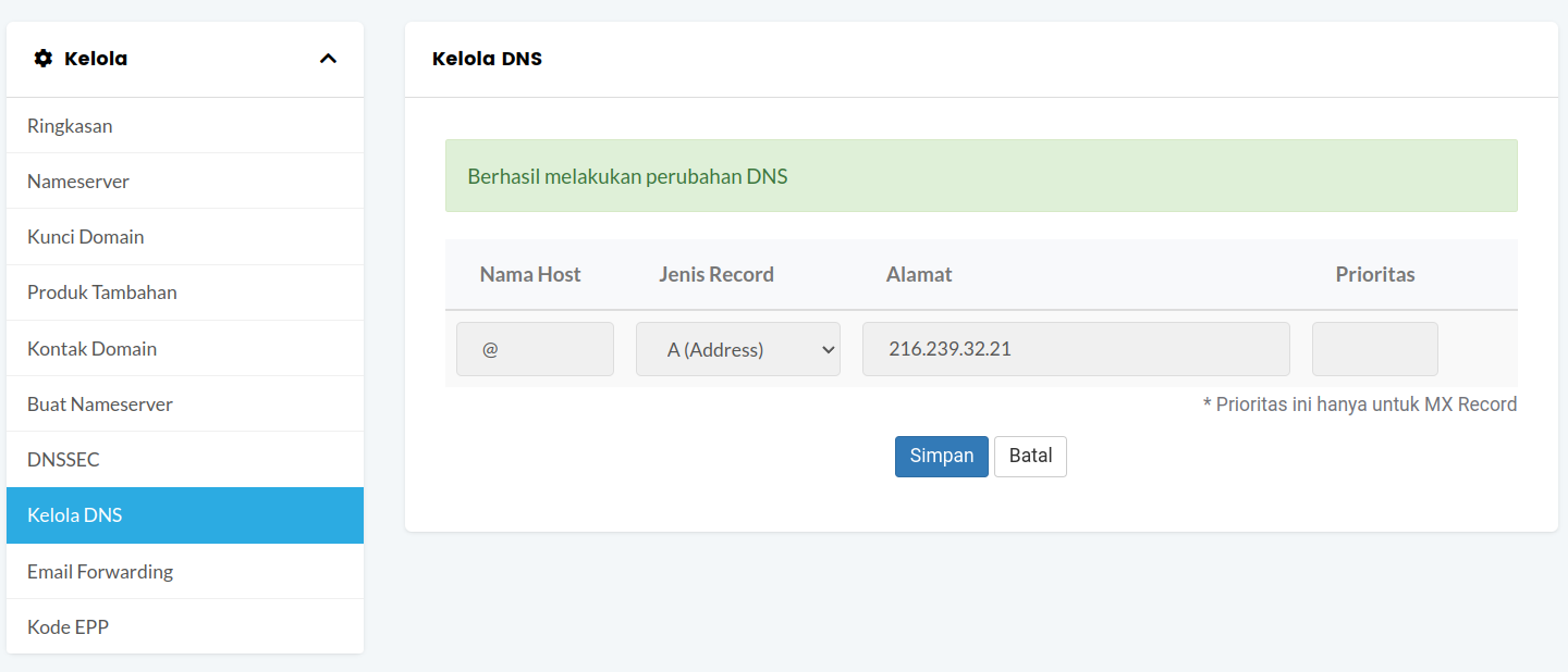 Cara Setting Domain Custom Ke Blogspot