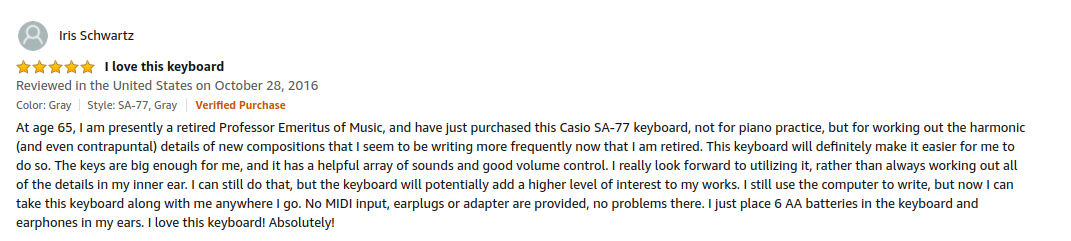 Casio SA-76 Review - Sound Halo