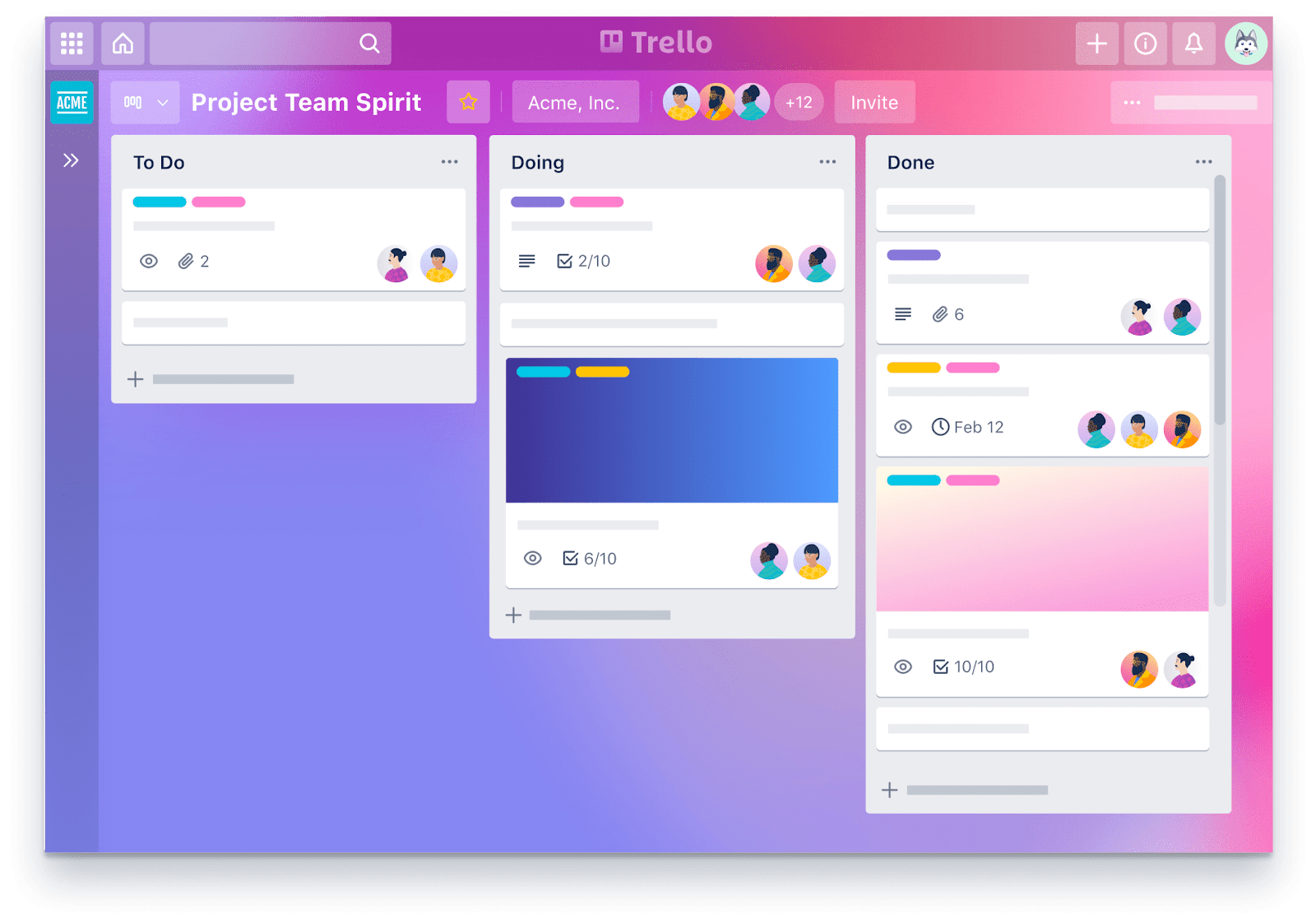 trello project team spirit