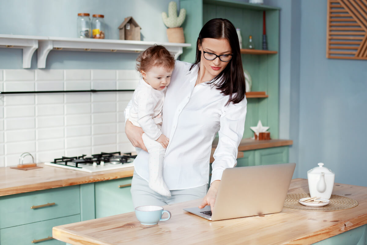 FMLA PA: mom working at home while carrying her baby