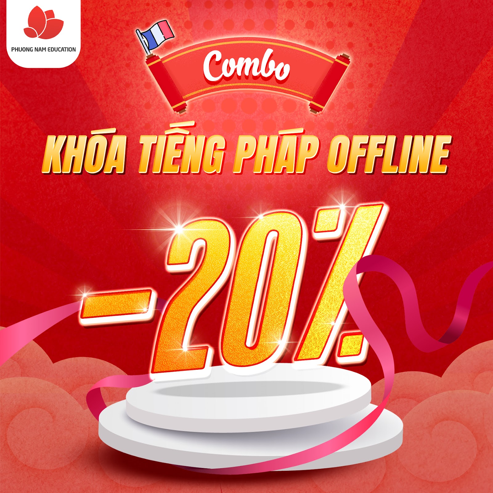 Khóa tiếng Pháp offline giảm 20%