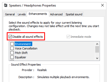 No Sound on Windows 10