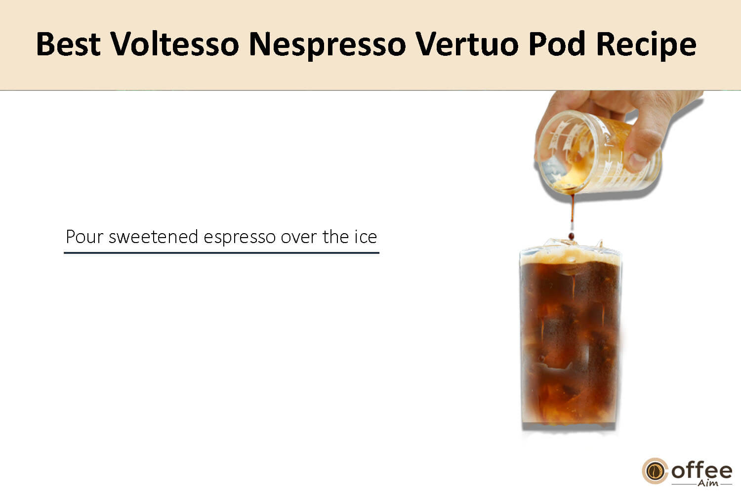 In this image, I clarify the preparation instructions for crafting the finest Voltesso Nespresso Vertuo coffee pod.