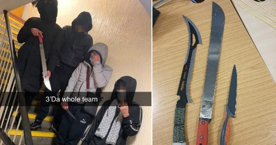 Knife gang pose with machete as they plague flats where elderly live |  Metro News