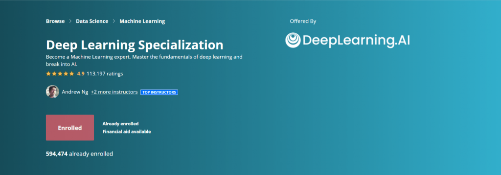 recensione deep learning specialization