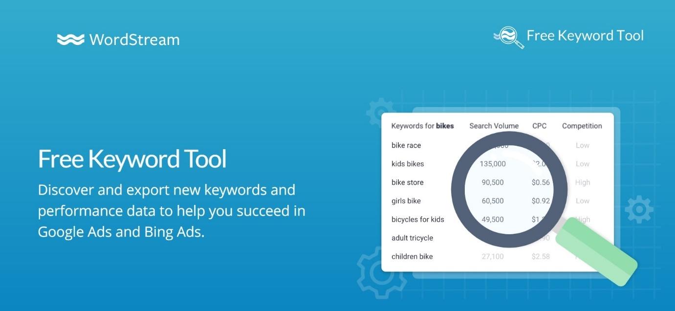 This image show how Keyword Research Tools can be use to find keyword via wordstream's 