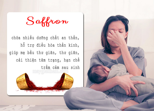 Công dụng của saffron đối với việc giảm căng thẳng sau sinh