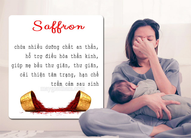 Công dụng của saffron đối với việc giảm căng thẳng sau sinh