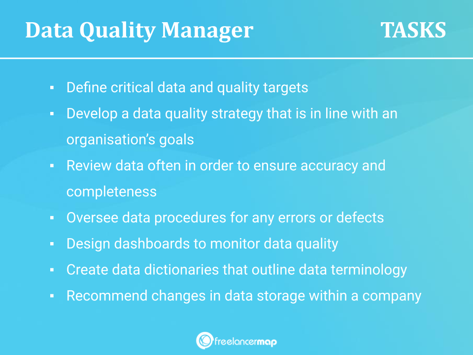  Responsibilities Of A Data Quality Manager