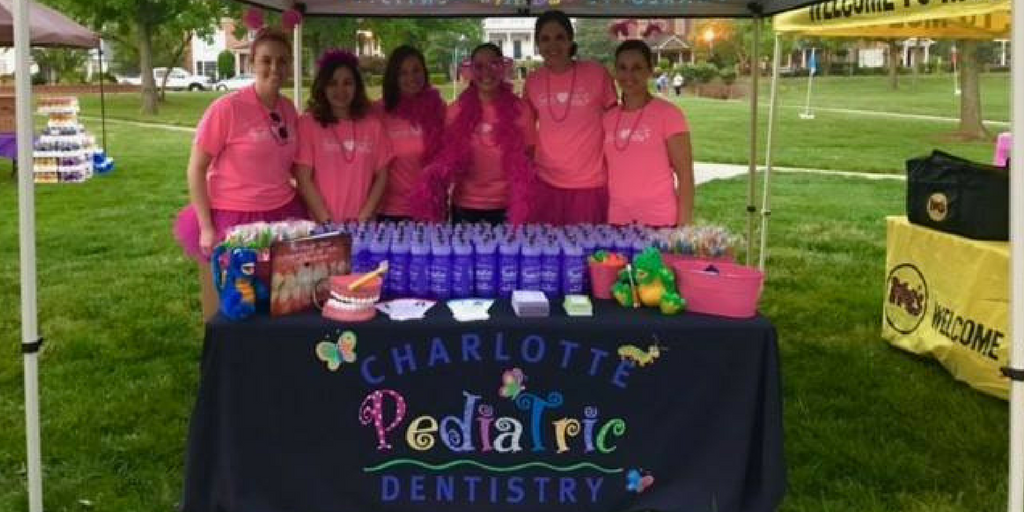 Charlotte Pediatric Dentistry team at Charlotte's Girls on the Run event.