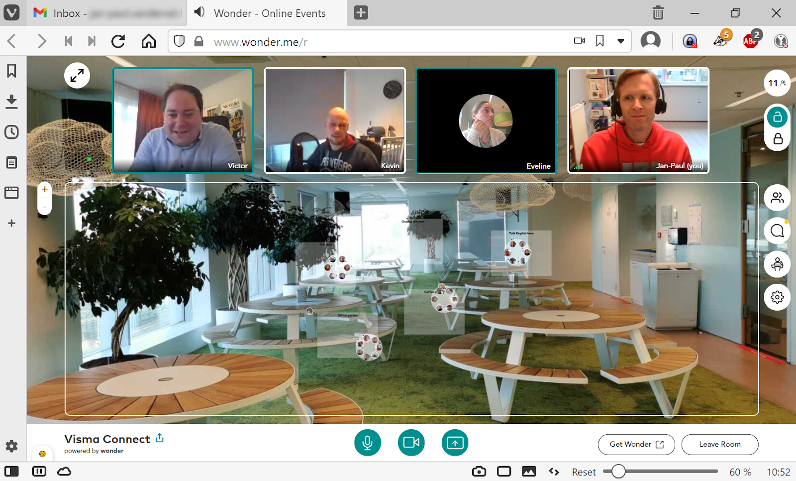 Screenshot of an online meeting of the DEI committee