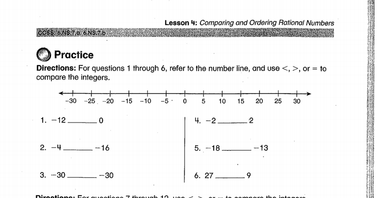 Comparing and Ordering Rational Numbers Practice.pdf
