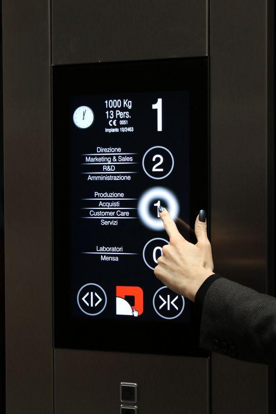 Interactive elevator displays. Source: Pinterest