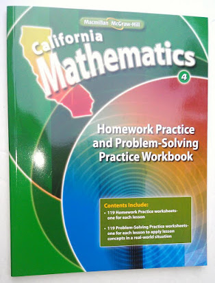 California Mathematics Homework Workbook Grade 4 4th grade math worksheets california