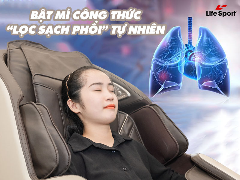 ghế Massage Life Sport LS-500 sở hữu nhiều công dụng cải thiện hệ hô hấp hiệu quả.