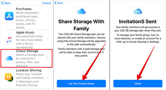 icloud share family