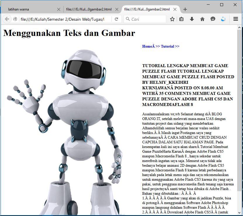 E:\Kuliah\Semester 2\Desain Web\Tugas\Blogspot\MODUL 5\Melihat Gambar 2\hasil.JPG