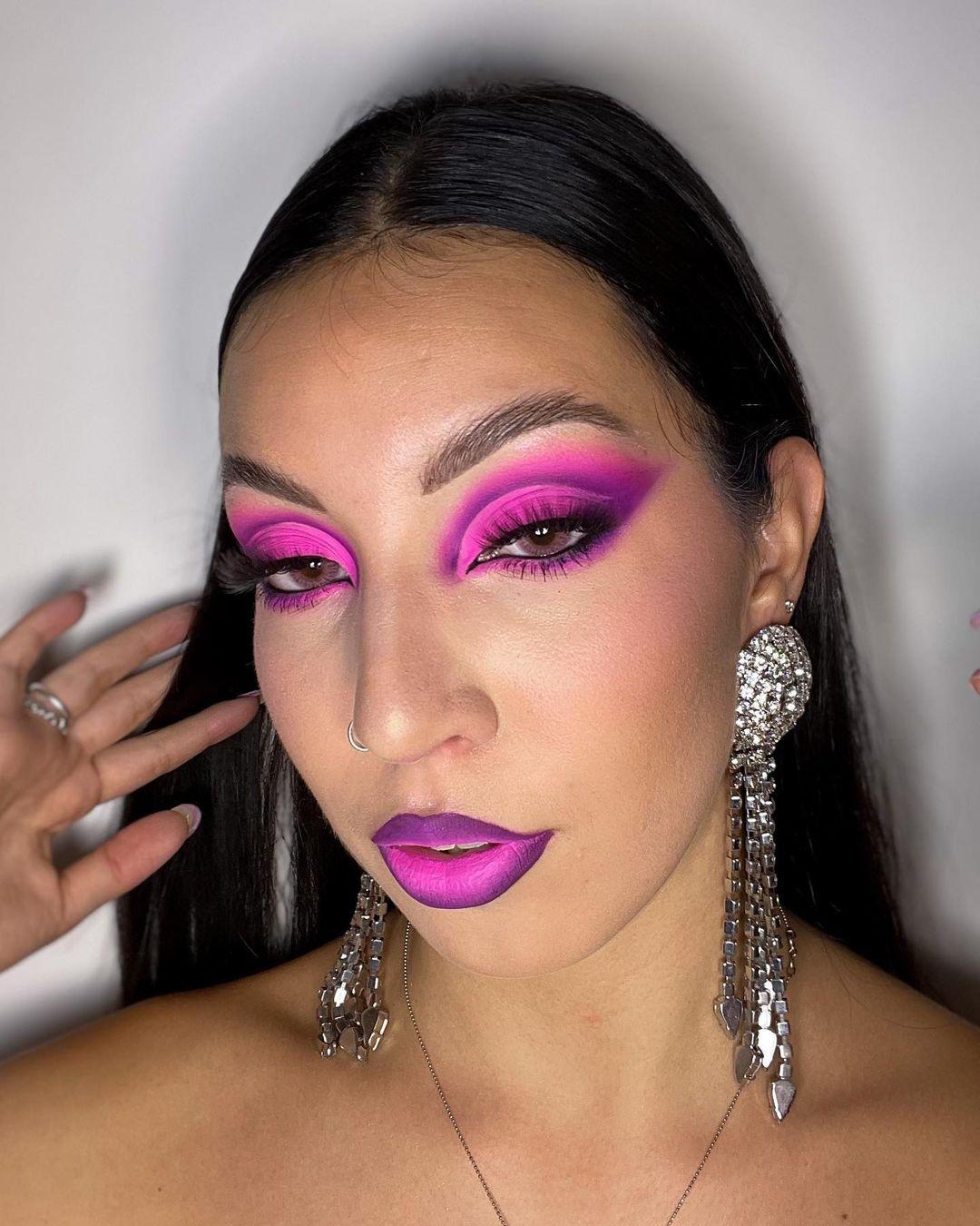 Pink and Purple Glam Makeup