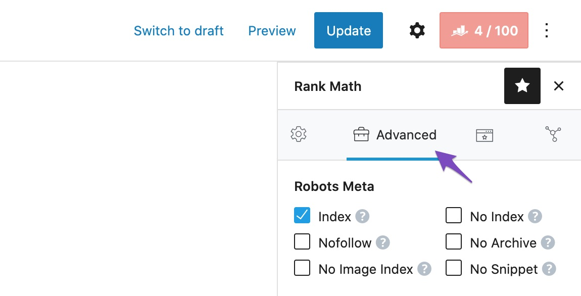 set breadcrumb title in rank math advanced settings