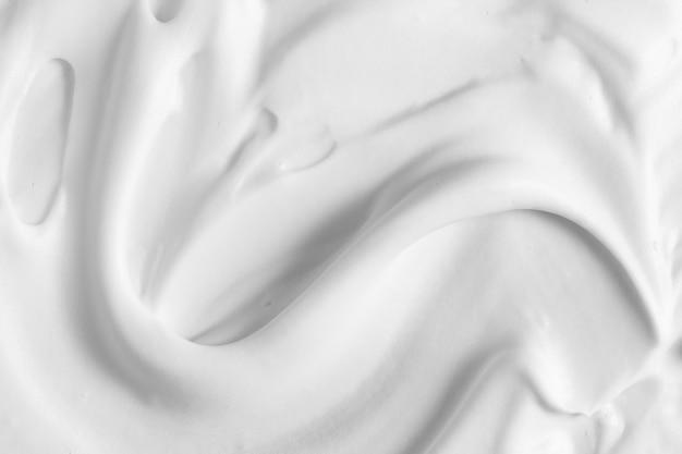 White cosmetic foamy mousse texture