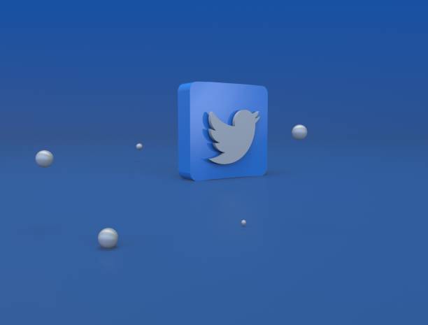 Twitter 3D Logo 3D render image Illustration stock photo