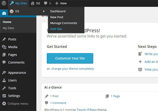 Nenhuma página de plugins para um subsite em um multisite WordPress