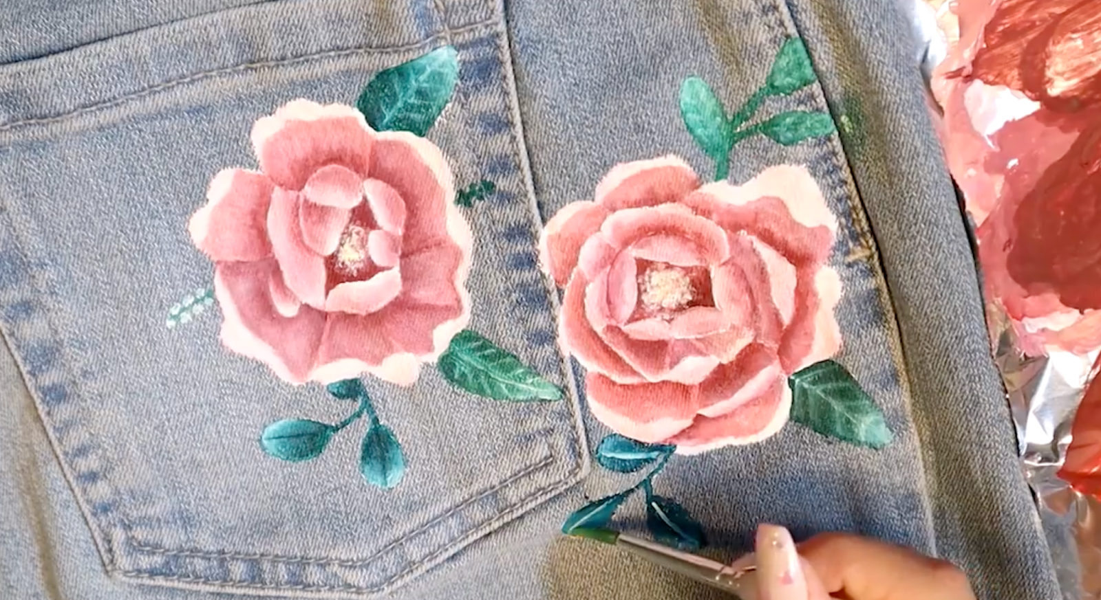 painted jeans