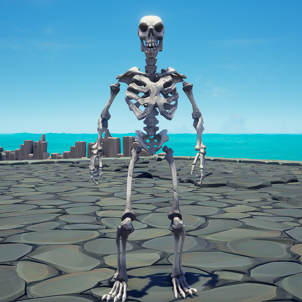 An image of the Skeleton Curse cosmetics from the game Sea of Thieves. 