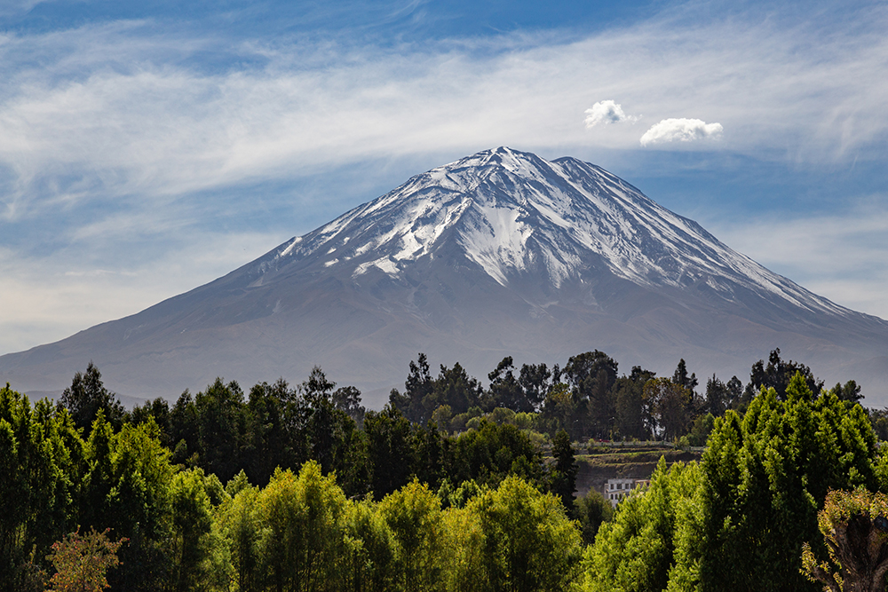 El Misti volcano in Arequipa, Peru. Top Tourist Attractions in Peru