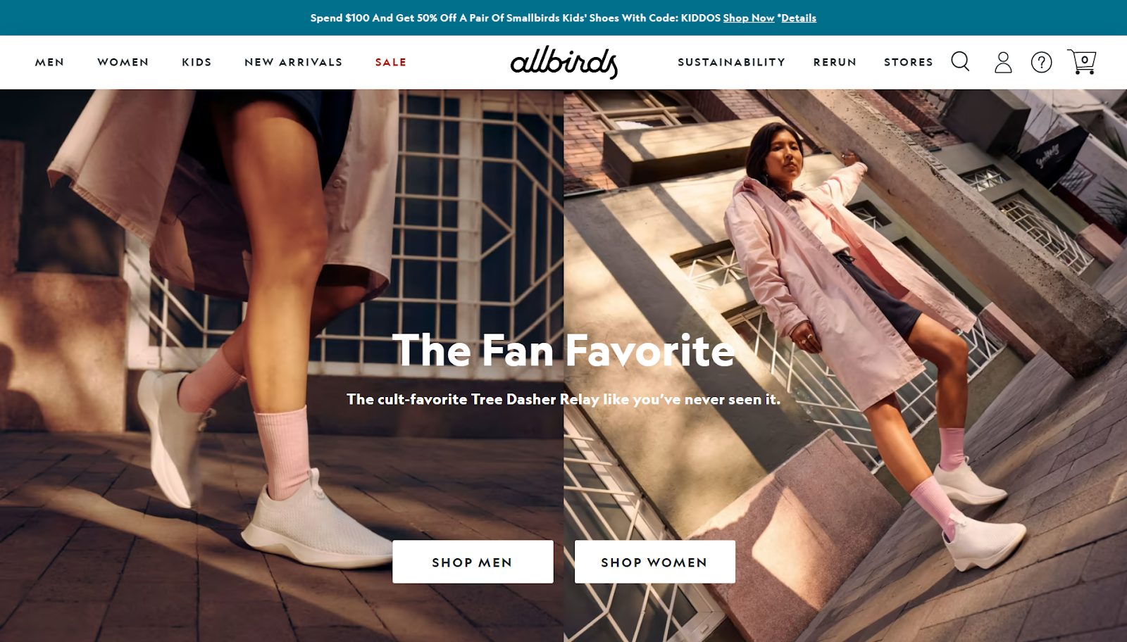 Allbirds’ website