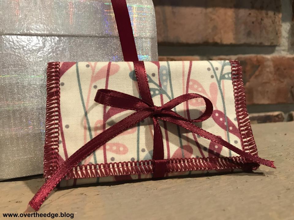 how to make fabric gift wrap with a serger
