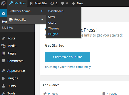 Adicionando um novo plugin em uma rede multisite do WordPress