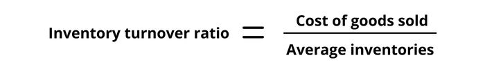 inventory turnover ratio  formula