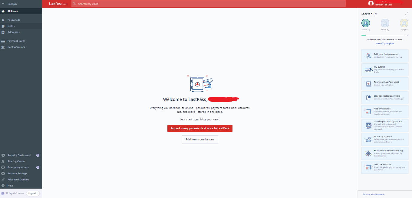 LastPass Password Manager welcome