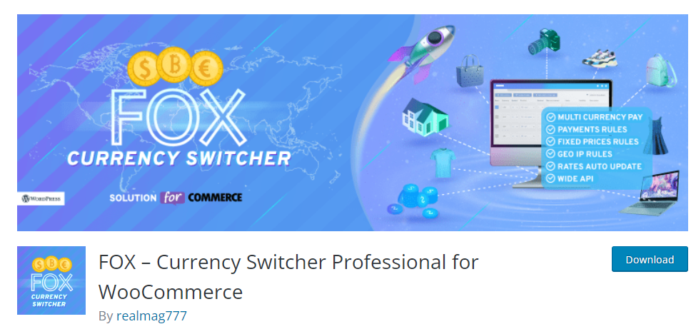 Fox - WooCommerce currency switcher