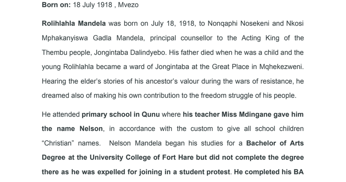 Biography of Nelson Mandela.pdf - Google Drive
