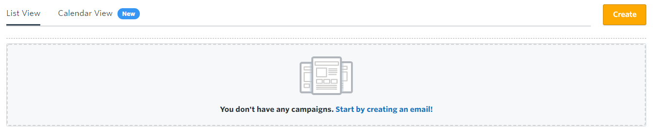 Constant Contact campaign creation process: Get started