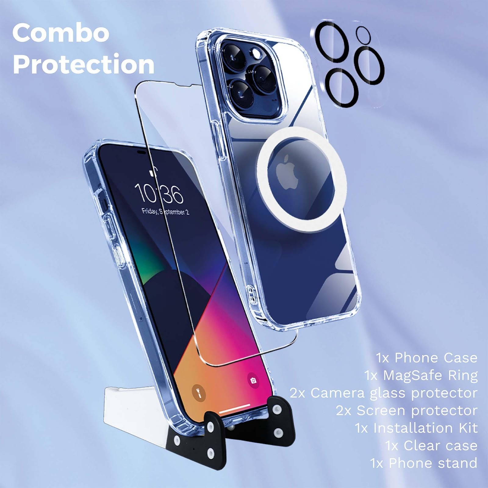 Most protective and clear iPhone 14 combo case.