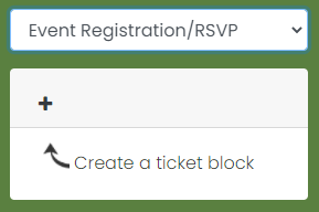 print screen of the panel for creating a first ticket block