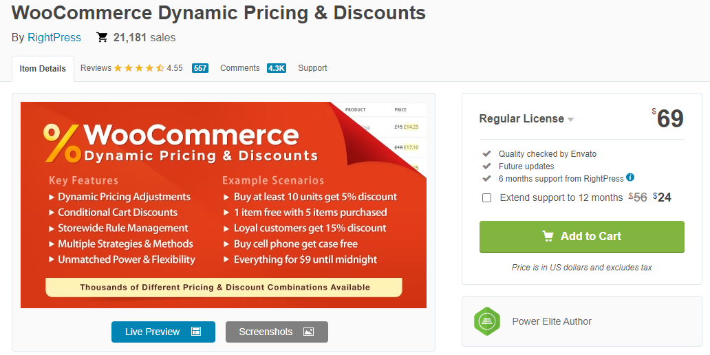 WooCommerce Dynamic Pricing & Discounts plugin
